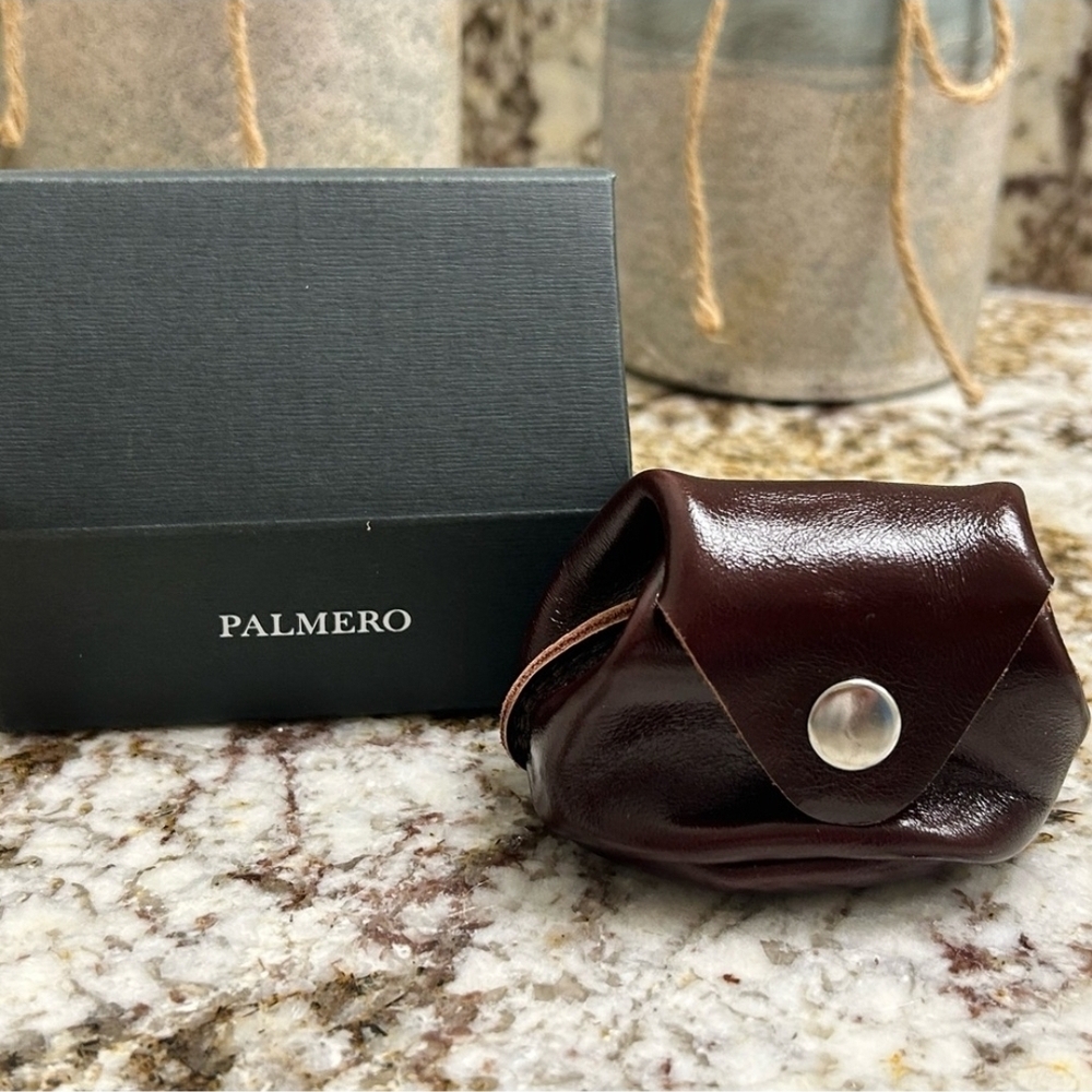 Palmero Espresso Leather Coin Pouch